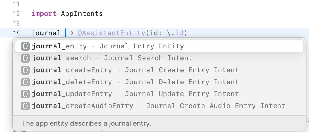 Xcode autocomplete for schemas