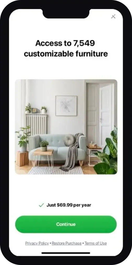 Planner 5D paywall