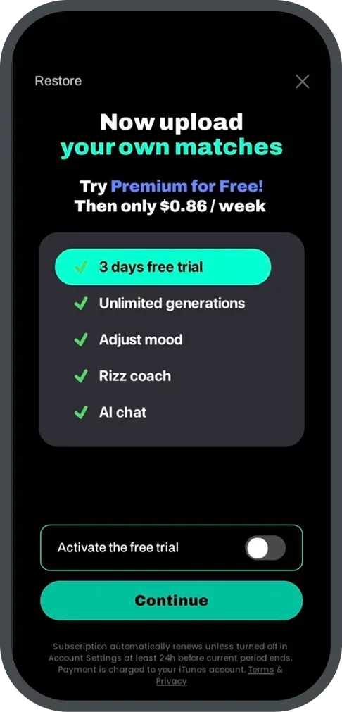 Rizz God paywall