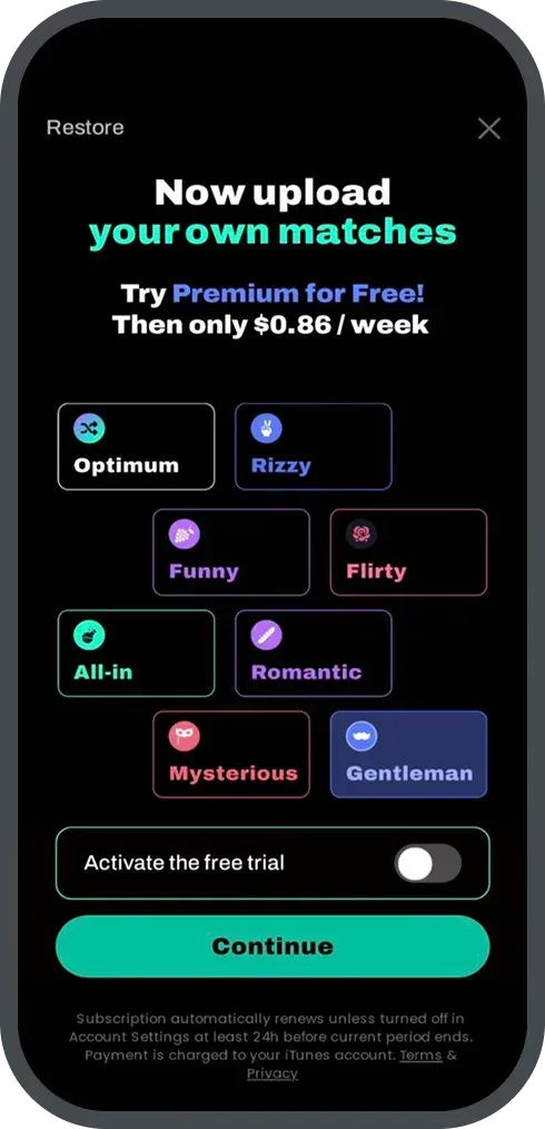 Rizz God paywall